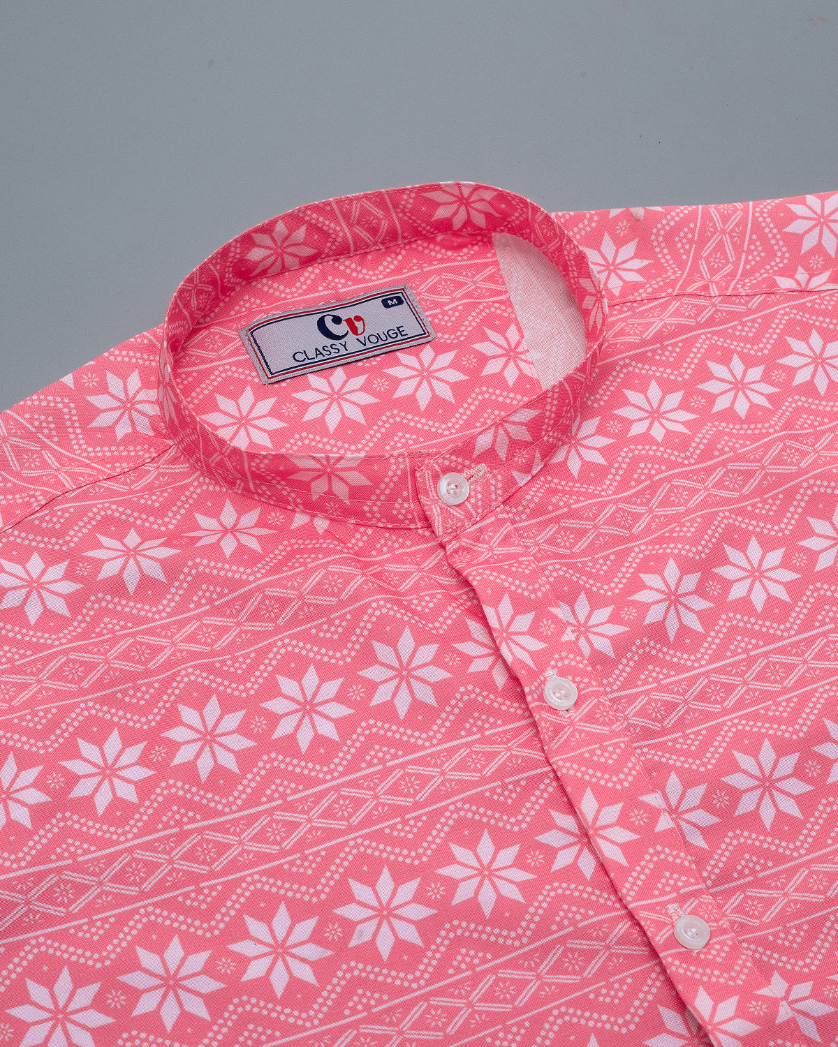 Pink Traditional Pattern Kurta Shirts