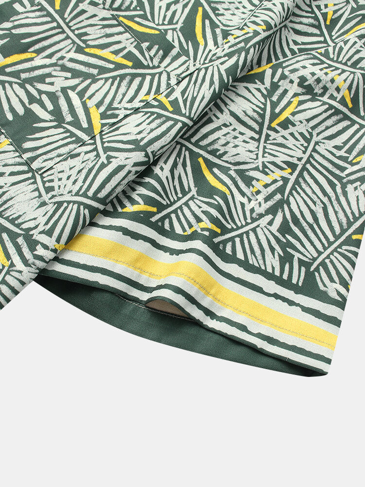 Tropical Leaves Print Loungewear