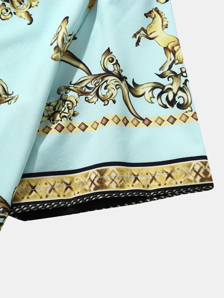 Luxury Baroque Print Loungewear