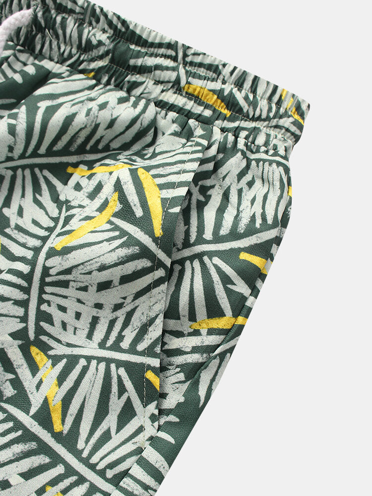 Tropical Leaves Print Loungewear