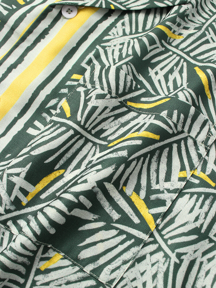 Tropical Leaves Print Loungewear