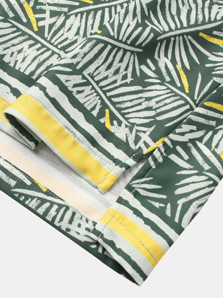 Tropical Leaves Print Loungewear