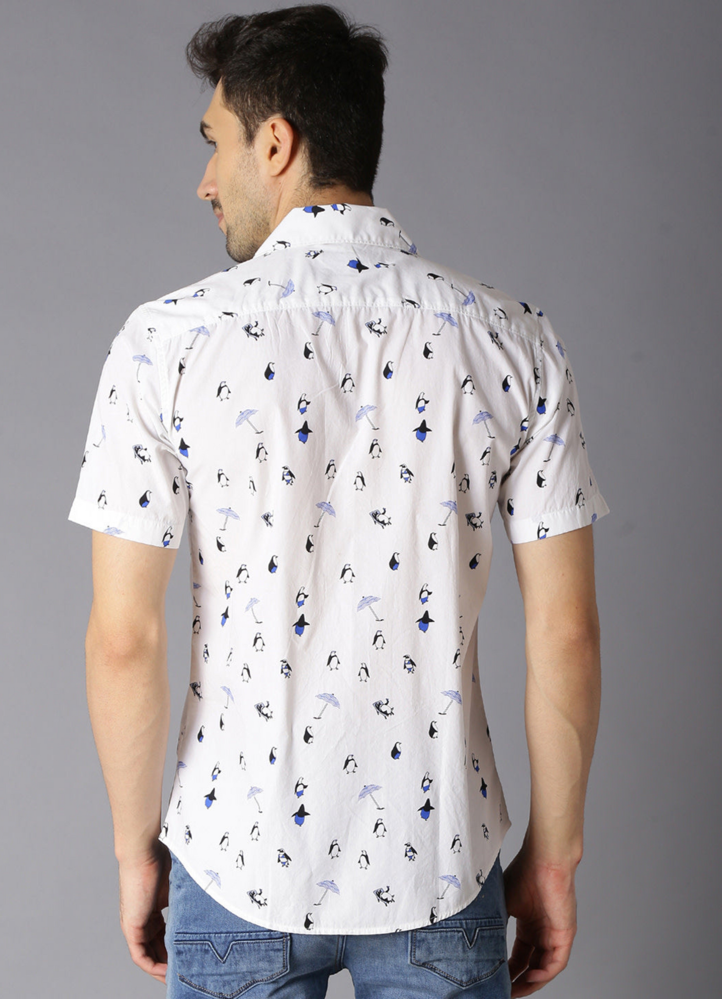 White Penguin Printed Shirt