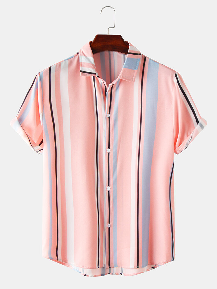 Pink Stripes Printed Shirt