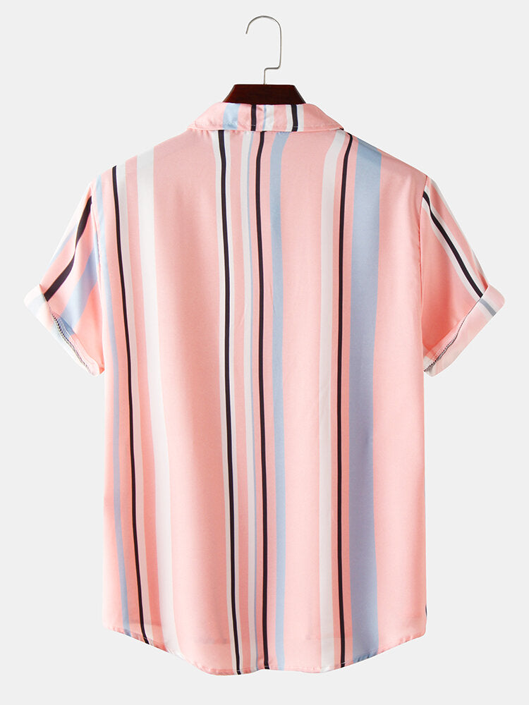 Pink Stripes Printed Shirt