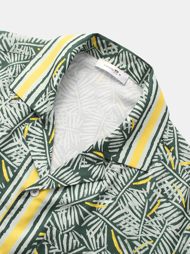 Tropical Leaves Print Loungewear